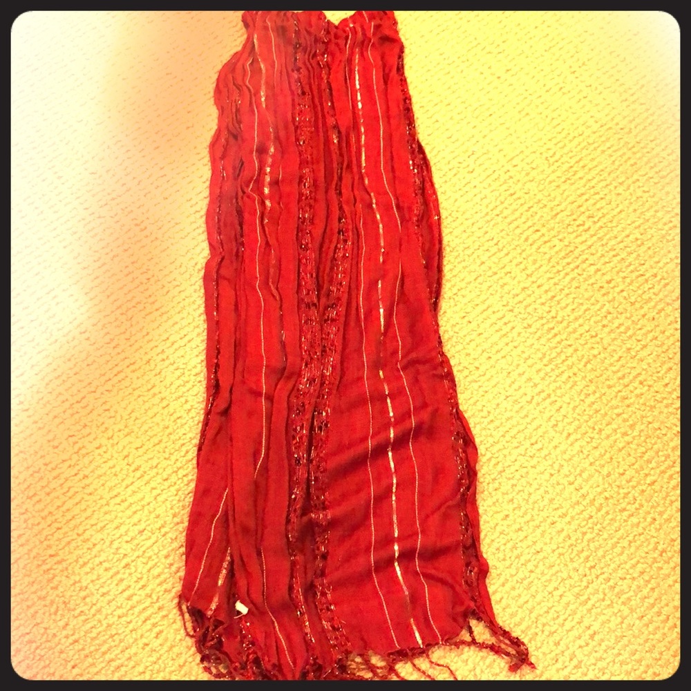 Michael Stars Red Scarf